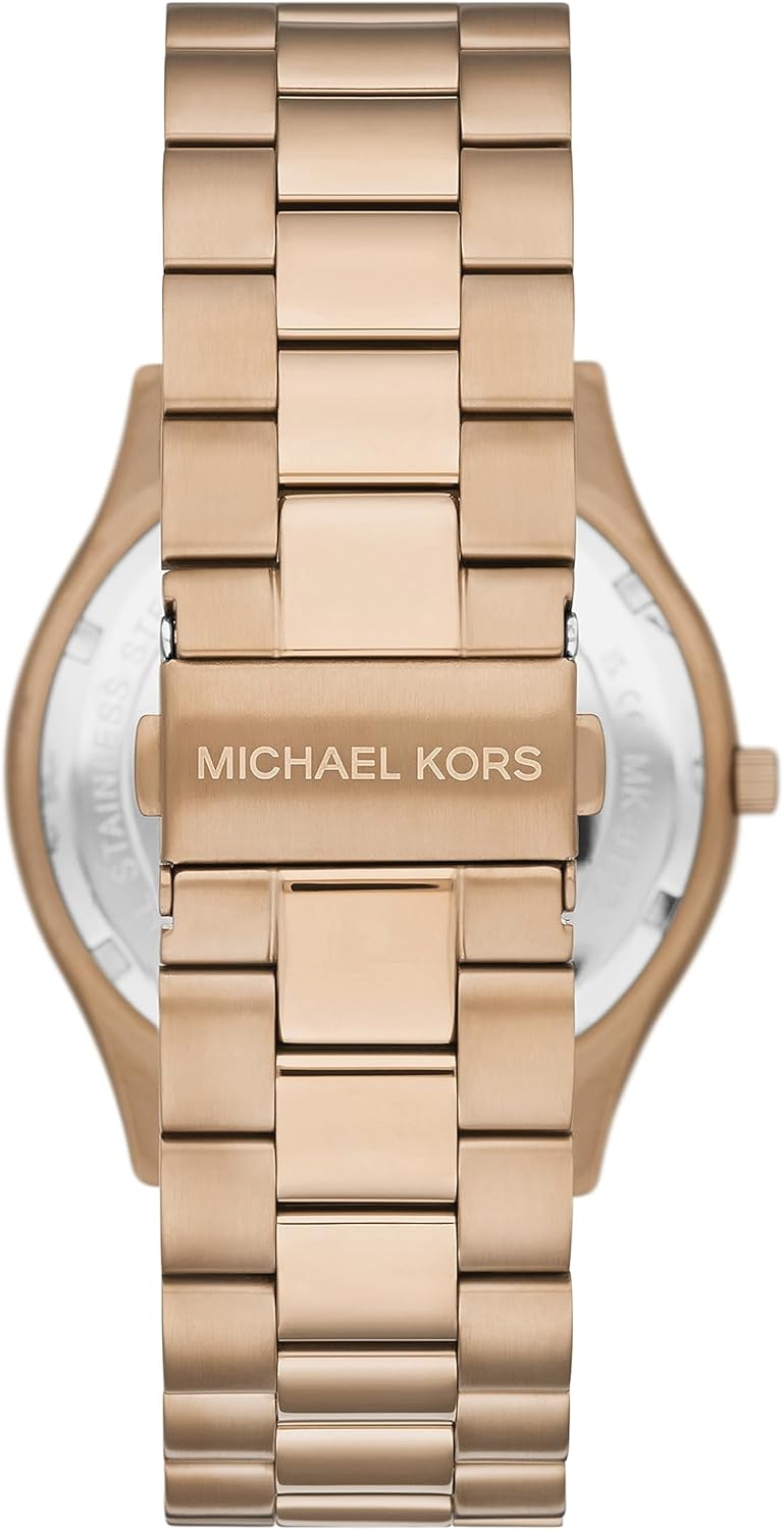 Michael Kors MK9122 - Slim Runway - Reloj de Acero Inoxidable de Tres manecillas en Tono Beige Dorado