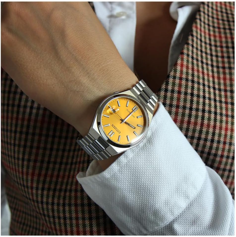 Citizen Herren Brazalete analógico automático Uhr mit Edelstahl Tsuyosa