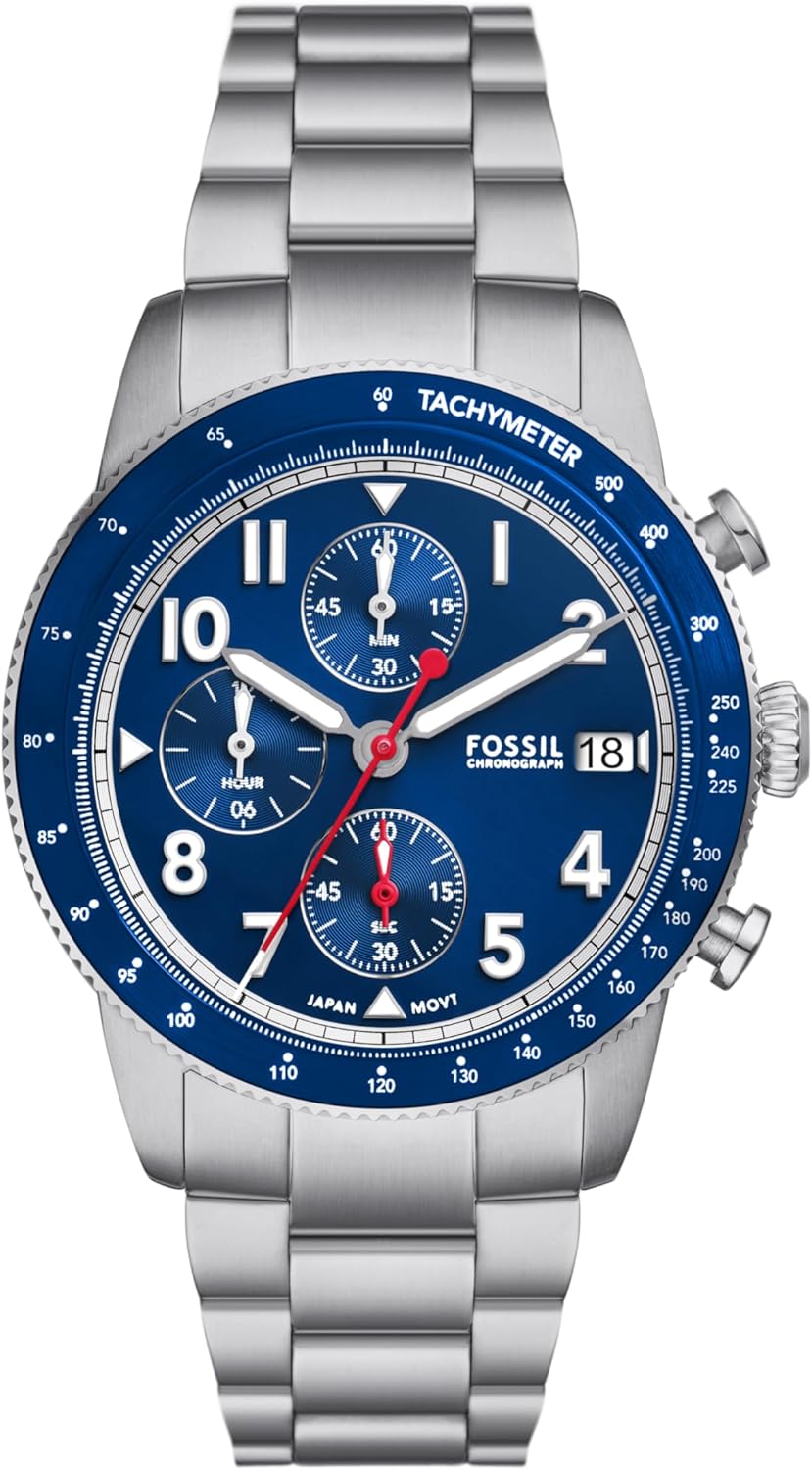 FOSSIL Reloj Analógico para Hombres de Cuarzo con Correa en Acero Inoxidable FS6047