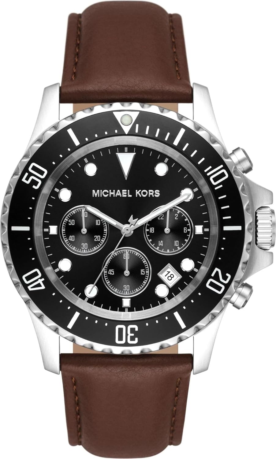 Michael Kors Everest Reloj para Hombre, Movimiento cronógrafo con Correa de Acero o Piel