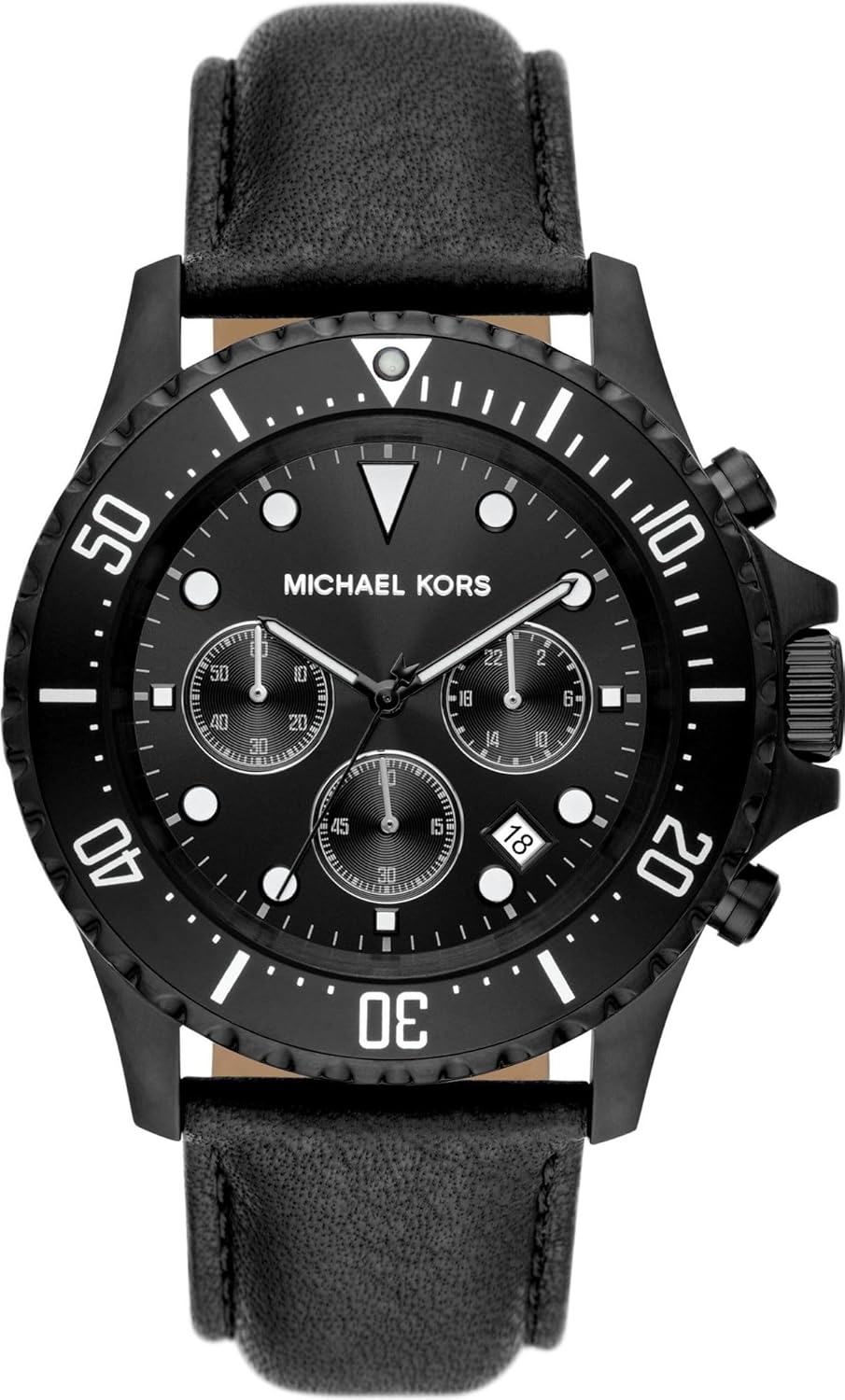 Michael Kors Everest Reloj para Hombre, Movimiento cronógrafo con Correa de Acero o Piel
