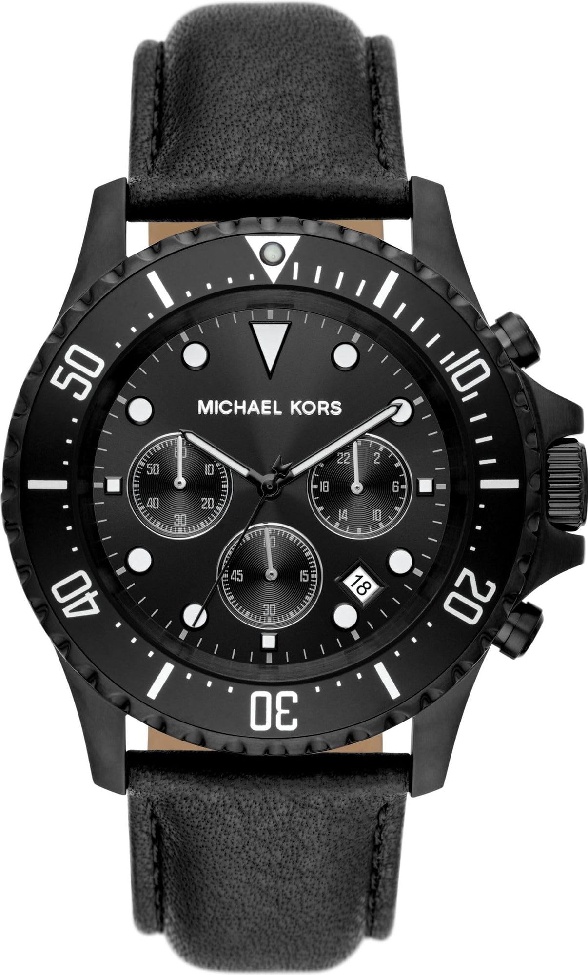 Michael Kors Everest Reloj para Hombre, Movimiento cronógrafo con Correa de Acero o Piel