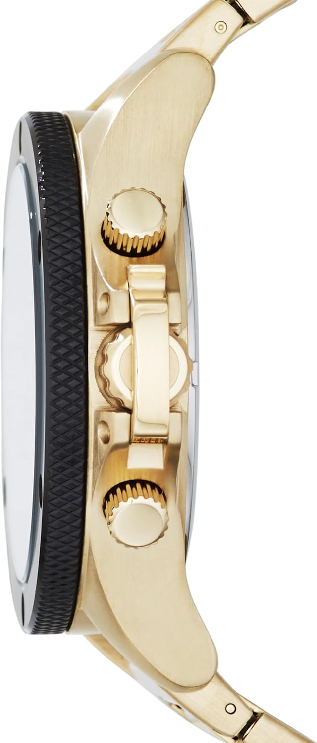 Armani Exchange Reloj Hombre, Movimiento cronógrafo, caja 48mm Acero Inoxidable Dorado con correa Acero Inoxidable, AX1511