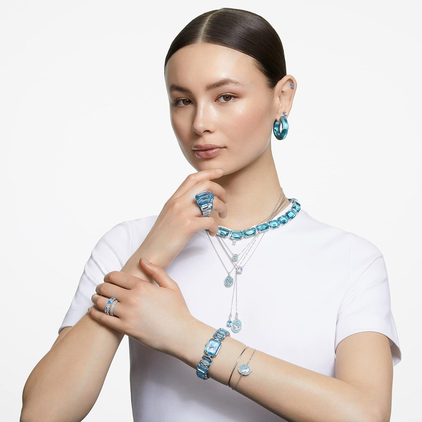 Swarovski Reloj Millenia 5630840 Octogonal Azul
