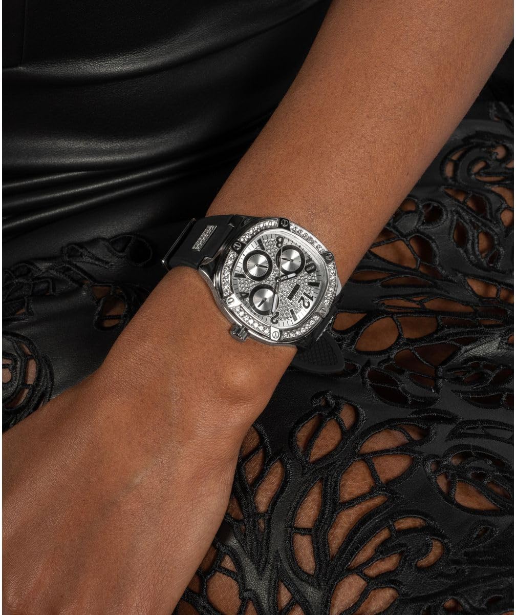 Guess Reloj Analógico para Mujer de Cuarzo con Correa en Acero Inoxidable GW0619L1