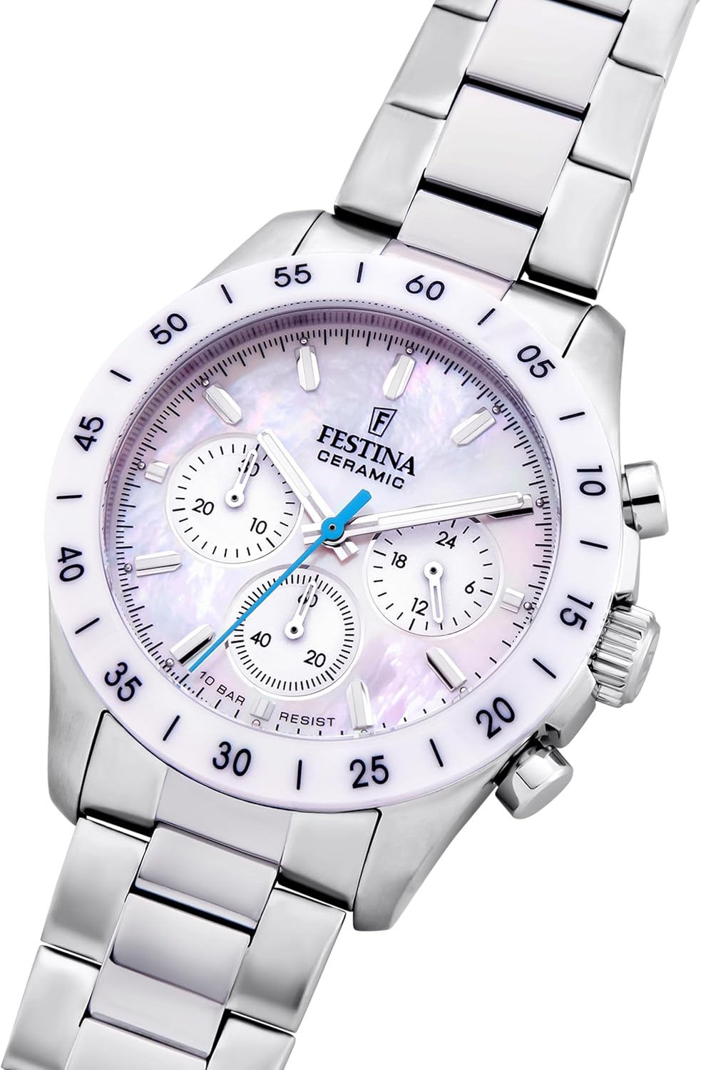 Reloj FESTINA para Unisex F20693/1 Ceramic Caja de Acero Inoxidable 316l Plateado Correa de Acero Inoxidable 316l Plateado