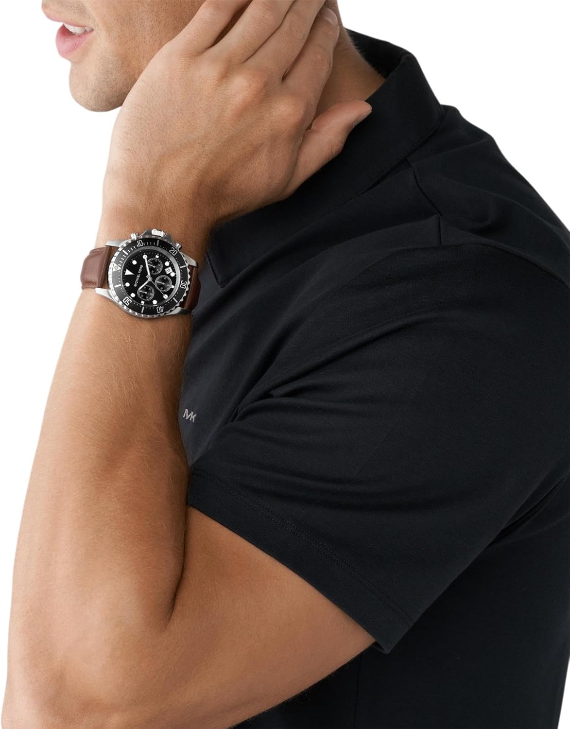 Michael Kors Everest Reloj para Hombre, Movimiento cronógrafo con Correa de Acero o Piel