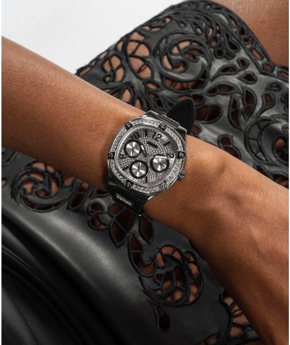Guess Reloj Analógico para Mujer de Cuarzo con Correa en Acero Inoxidable GW0619L1