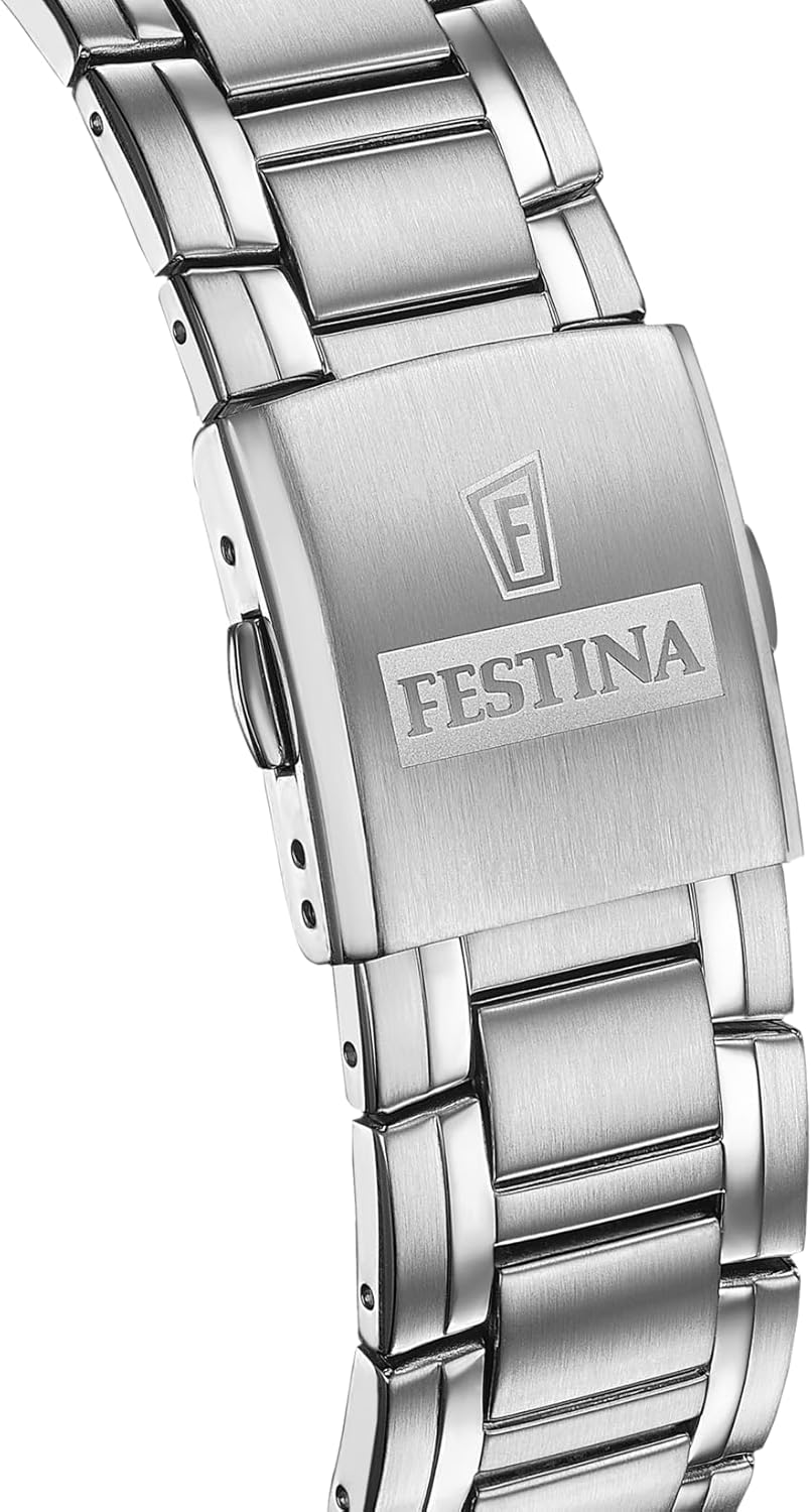 Reloj FESTINA para Hombre F20704/5 Timeless Chronograph Caja de Acero Inoxidable 316l Plateado Correa de Acero Inoxidable 316l Plateado