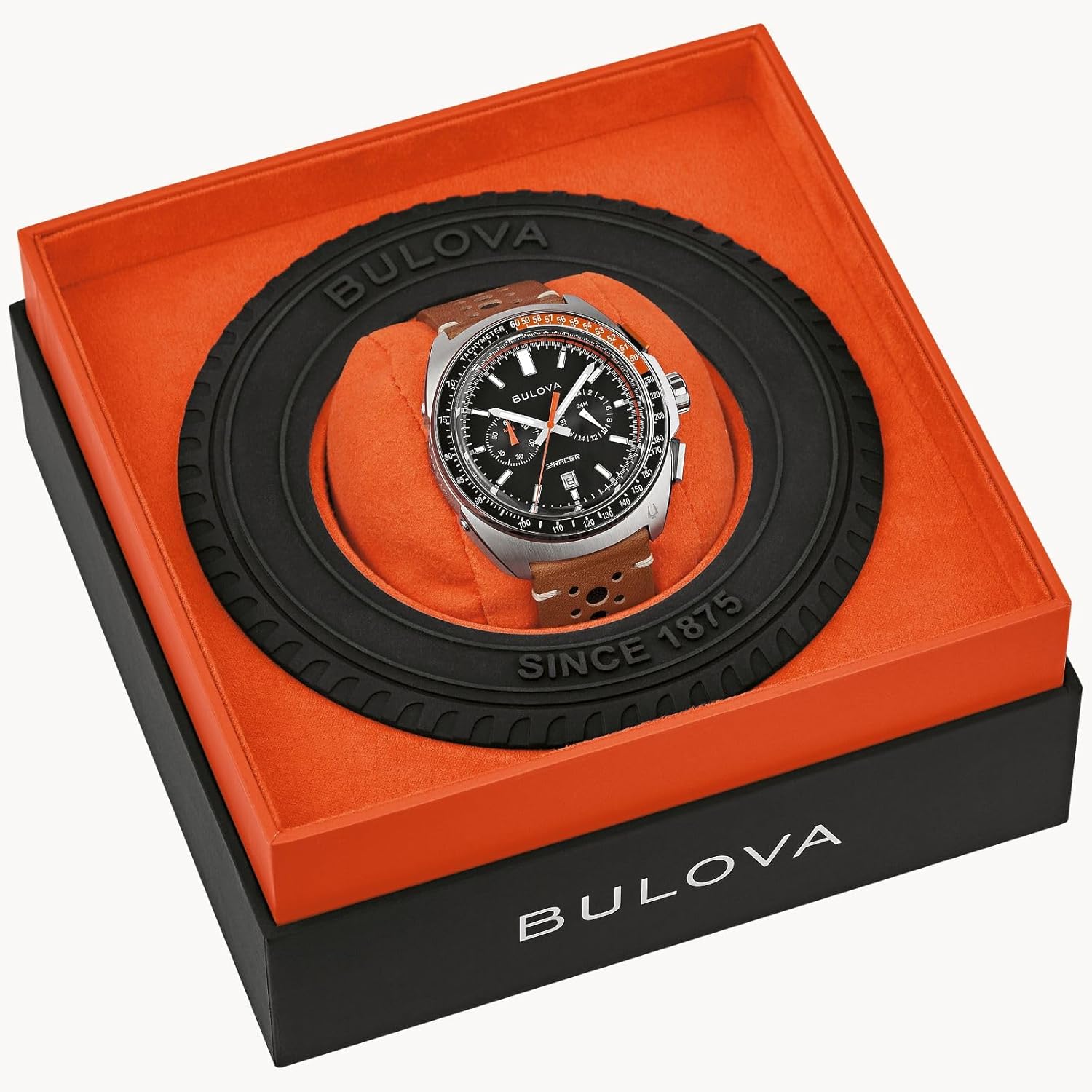 Bulova Reloj Cronógrafo para Hombre de Cuarzo con Correa en Cuero 98B427