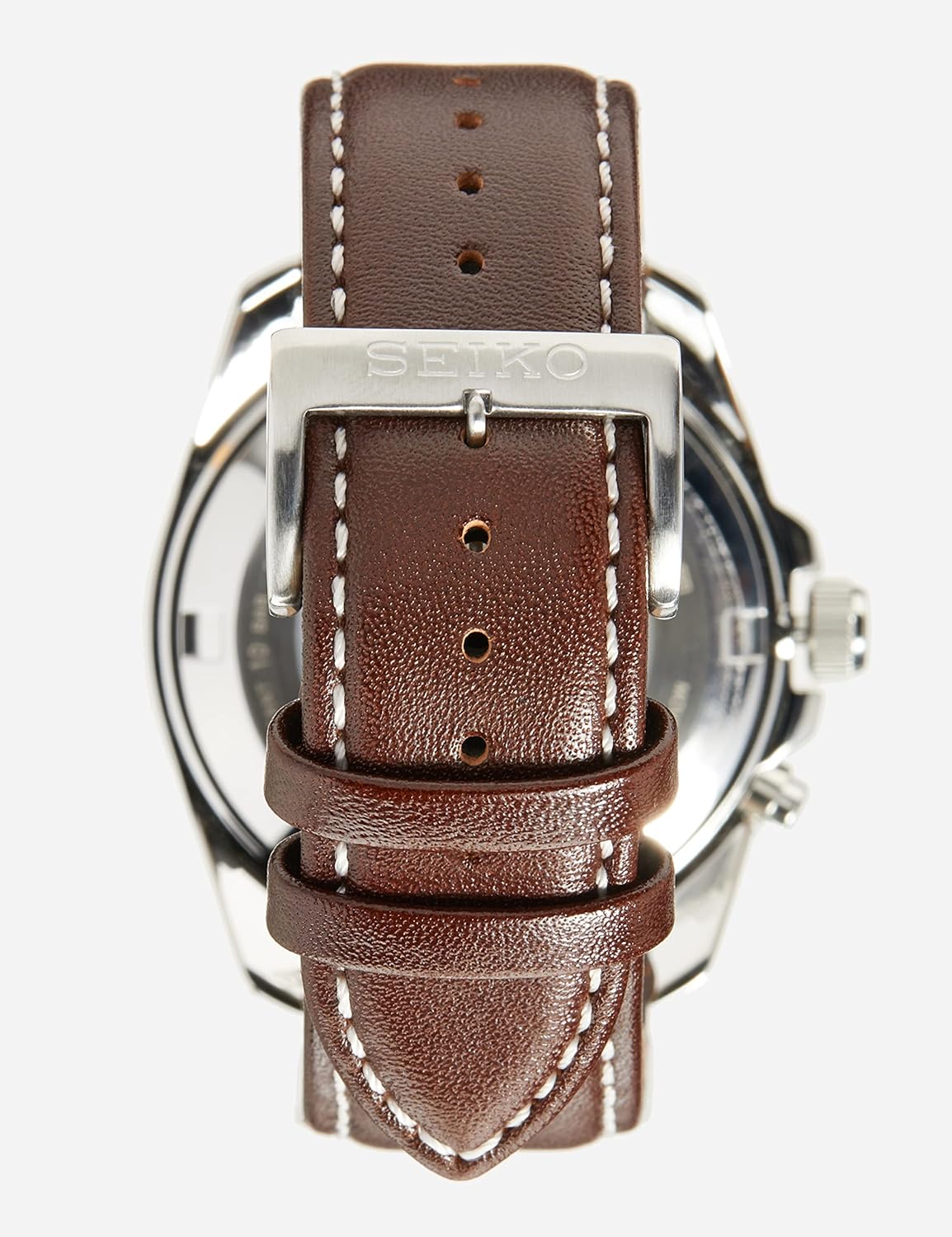 Seiko Reloj Analógico para Hombre de Kinetico con Correa en Cuero SKA791P1