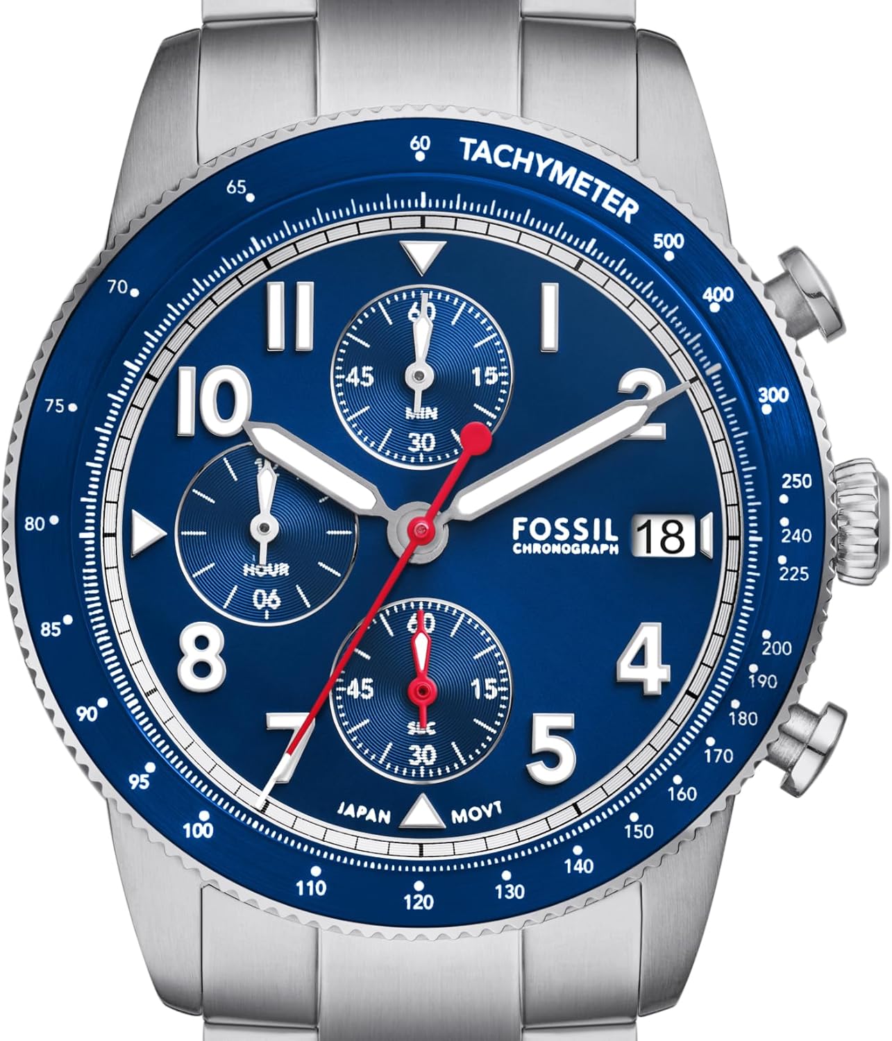 FOSSIL Reloj Analógico para Hombres de Cuarzo con Correa en Acero Inoxidable FS6047