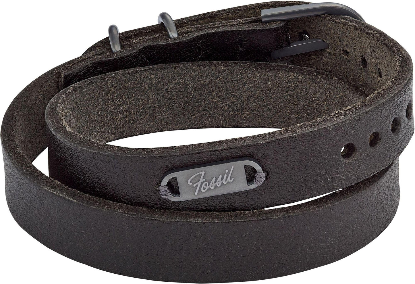Fossil Heritage Pulsera de cuero o acero para hombre con cierre de hebilla o desplegable