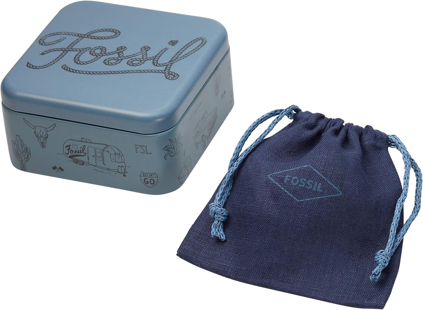 Fossil Hombre Necklace Heritage, collar colgante de acero inoxidable, Plata