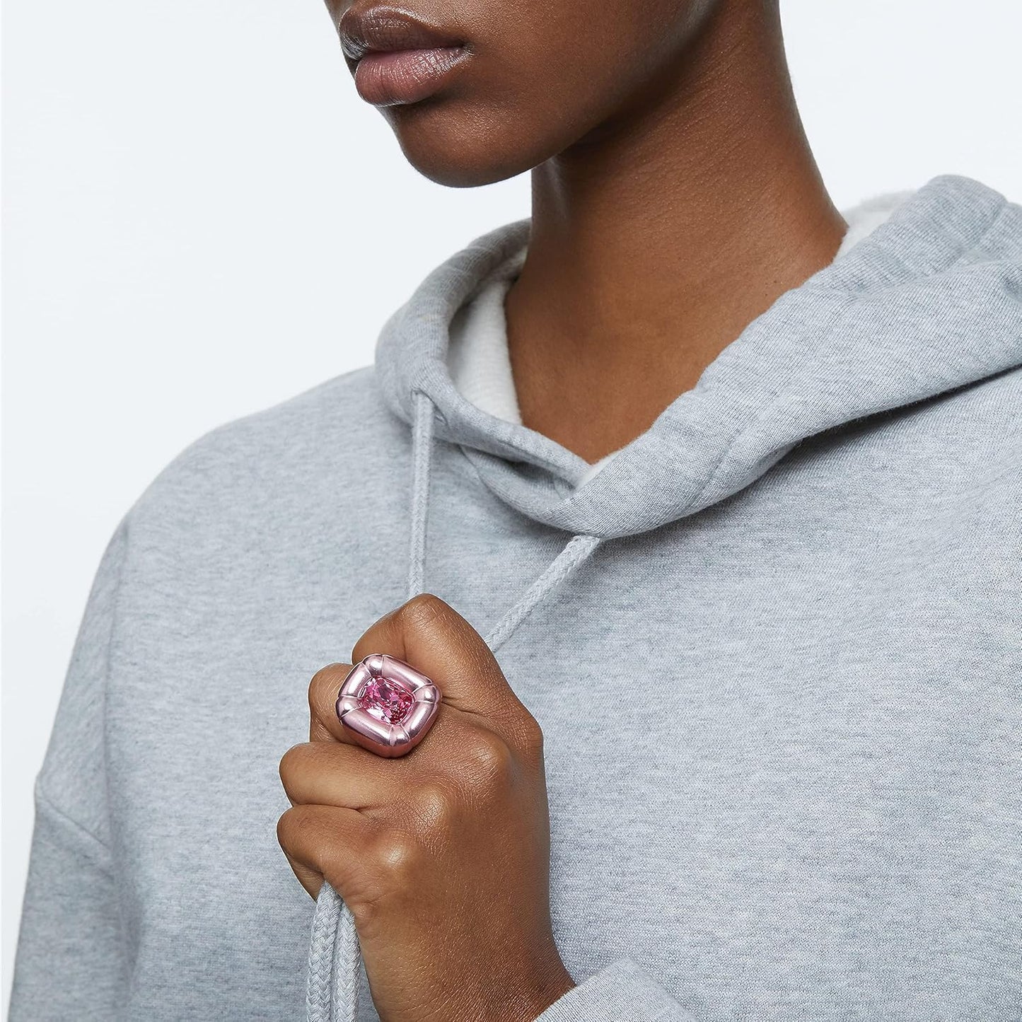 Swarovski Dulcis - Colección de joyas de anillos de cóctel, cristales rosas