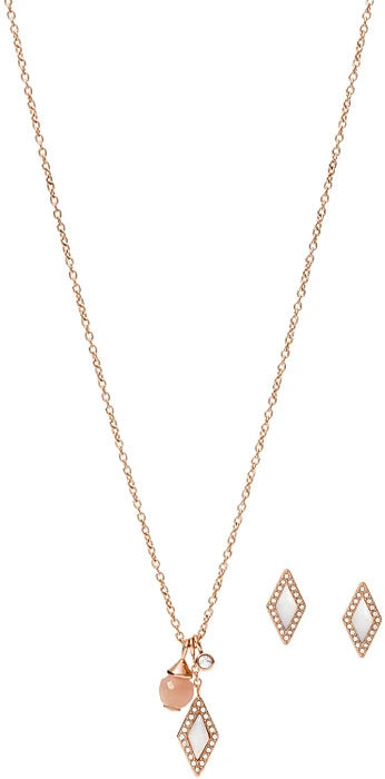 Fossil Set de collar y pendientes para mujer JF03892791