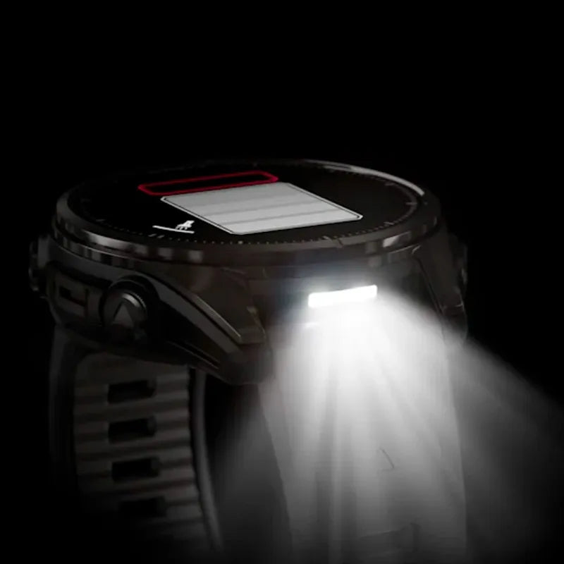 Garmin Reloj para hombre FENIX 8 43mm Zafiro Amoled Titanio con revestimiento de DLC con correa de silicona negra/gris ref: 010-02903-21
