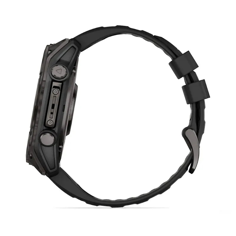 Garmin Reloj para hombre FENIX 8 51mm Zafiro Amoled DLC de color gris carbón con correa de silicona negra ref: 010-02905-21