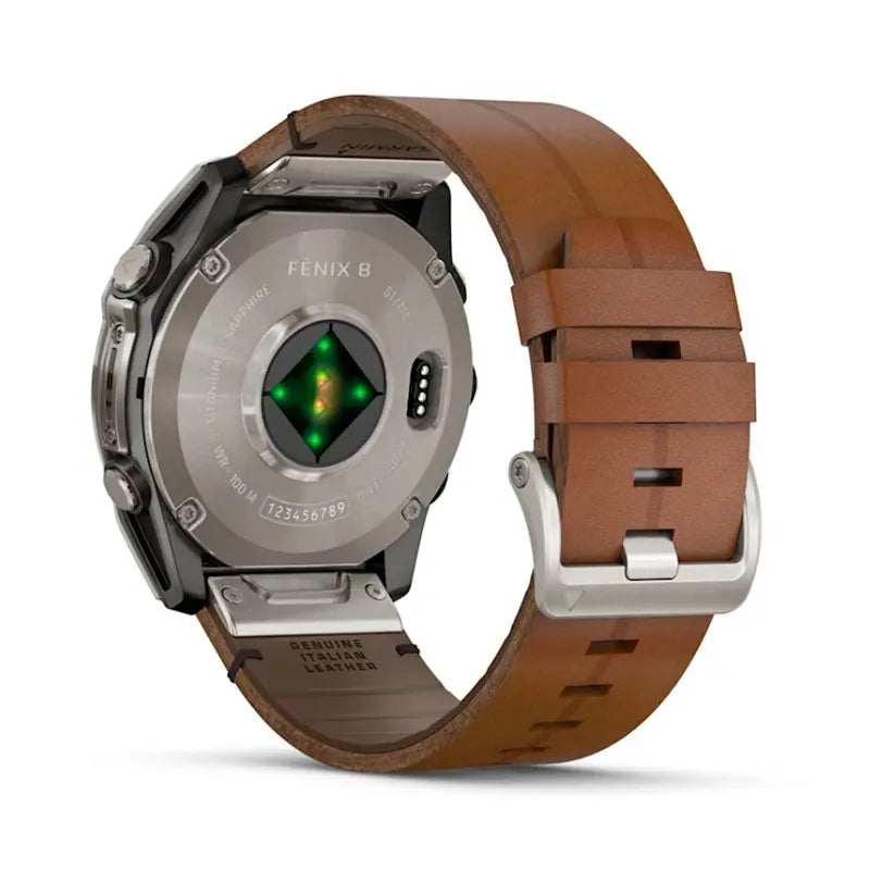 Garmin Reloj para hombre FENIX 8 51mm Premium Amoled Titanio con correa de cuero marrón ref: 010-02905-40 (copia)