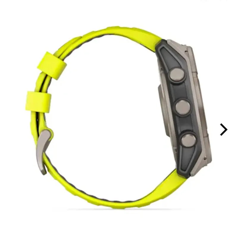 Garmin Reloj para hombre FENIX 8 51mm Zafiro Solar TFT Titanio con correa de silicona amarilla ref: 010-02907-21