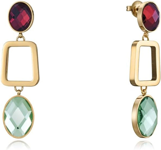 VICEROY - 14088E01012 - Pendientes Viceroy Fashion de acero e ip dorado con cristales para mujer - 14088E01012