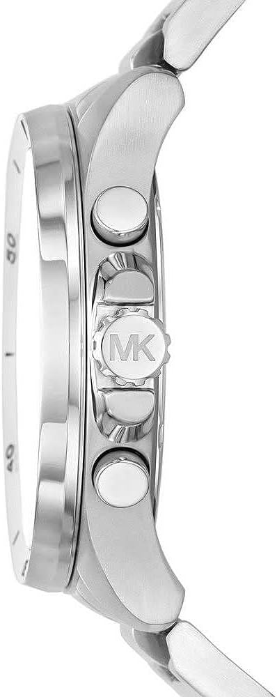 Michael Kors Brecken Reloj para Hombre, Movimiento cronógrafo con Correa de Acero o Piel
