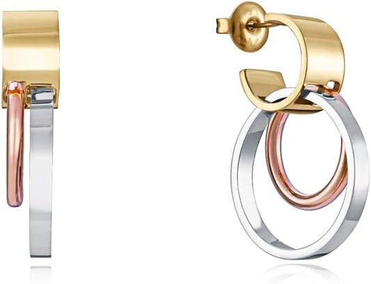 VICEROY - 14087E01019 - Pendientes Viceroy Fashion de acero e ip rosa y dorado para mujer - 14087E01019