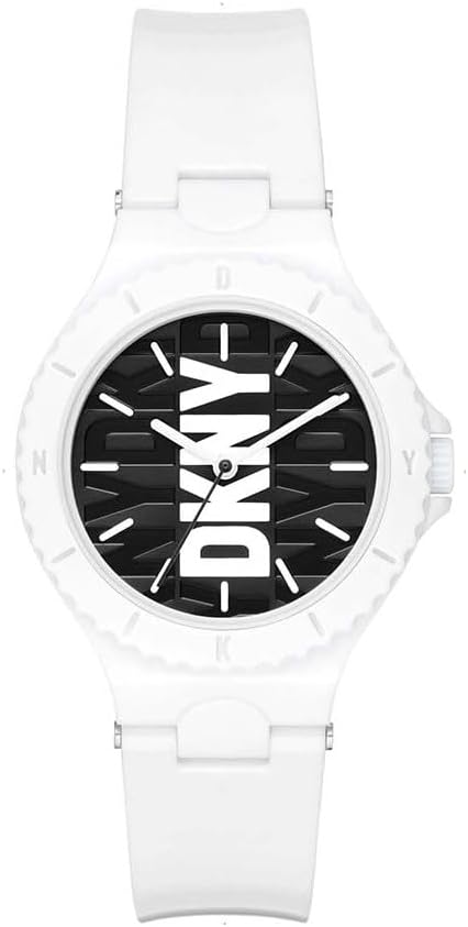 DKNY Chambers Reloj para Mujer, Movimiento de Cuarzo con Correa de Acero, Piel o Silicona