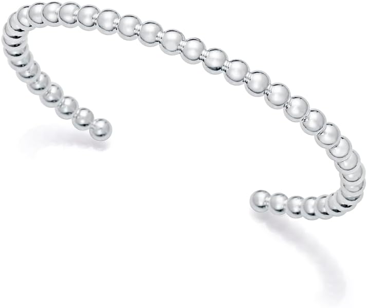 Viceroy Pulsera Fashion Mujer 14319P01000 – Acero Chapado en Plata 999, Diseño de Bolas Fino, Colección Laura Escanes