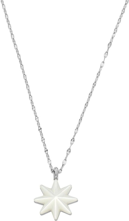 Skagen Collar para mujer en acero inoxidable o semipreciosas con cierre de langosta Colgante de perlas