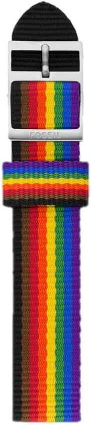 Fossil - Correa de grosgrain Pride Rainbow de edición limitada para mujer S181491