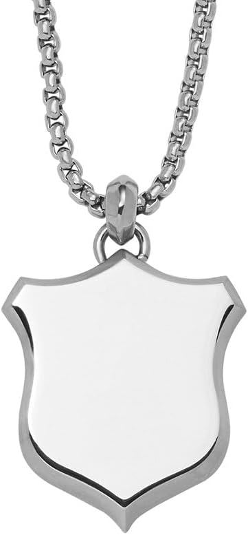 Fossil Hombre Necklace Heritage, collar colgante de acero inoxidable, Plata