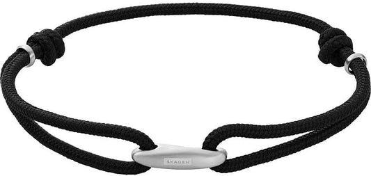 Skagen Pulsera para hombre de acero inoxidable, cuero o cuentas con cierre de gancho