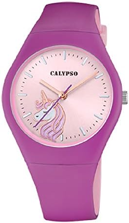 CALYPSO Reloj Modelo K5792/5 de la colección Sweet Time, Caja de 39 mm Correa de Caucho Lila para señora