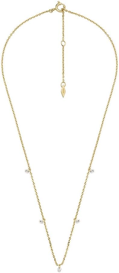 Fossil Collar de mujer de latón con cierre de langosta