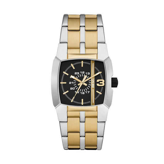 Diesel Cliffhanger Reloj para Hombre, Movimiento de Cuarzo a Tres Agujas con Correa de Silicona, Acero Inoxidable o Piel