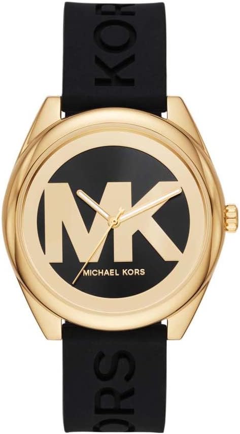 Michael Kors Reloj Janelle para Mujer, Movimiento de Cuarzo de Tres Agujas con Correa de Acero Inoxidable o Silicona