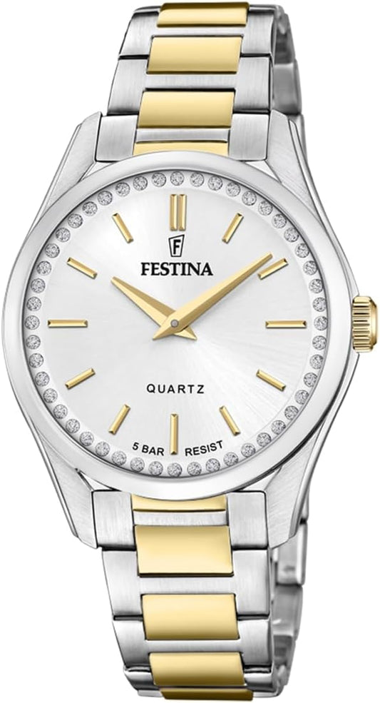 Festina Reloj Mujer F20619/1 Mademoiselle Caja de Acero Inoxidable 316l Plateado Correa de Acero Inoxidable 316l Multi