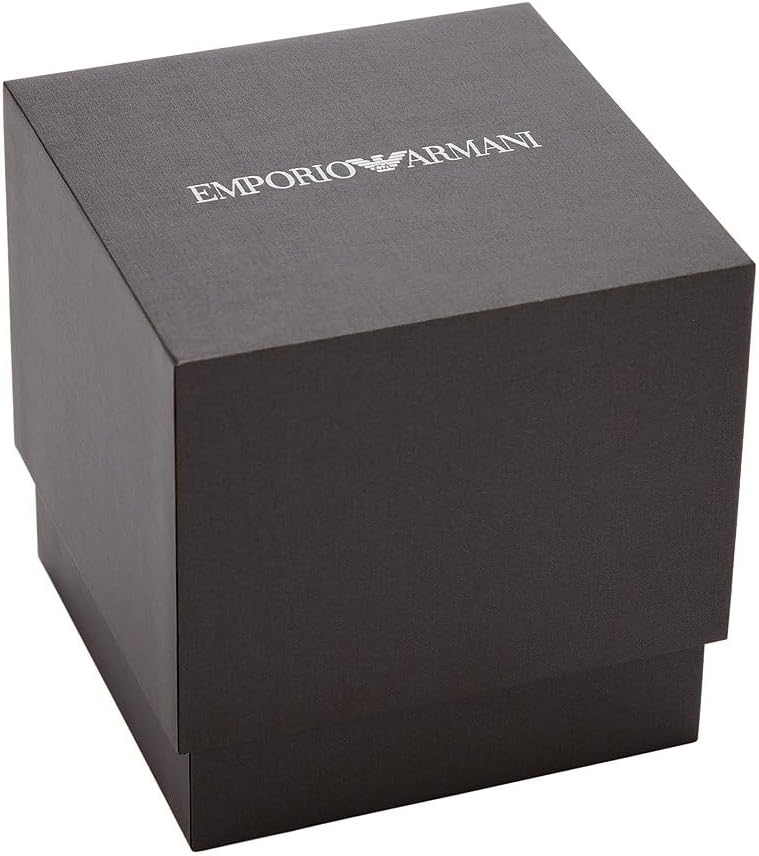 Emporio Armani Reloj para Hombre, Movimiento de Cuarzo y Caja de 42 mm con Correa de Acero, Piel o Silicona