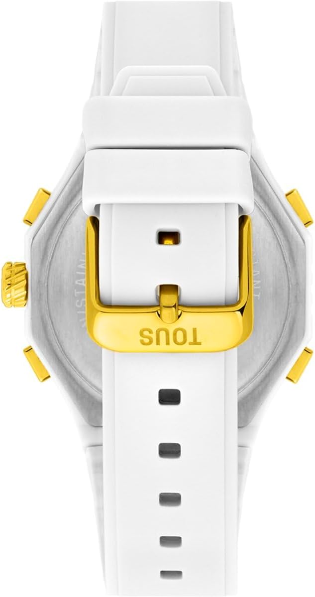 TOUS Reloj analógico/Digital de Acero con Brazalete de Nylon Bet (Blanco) Ref. 3000135300