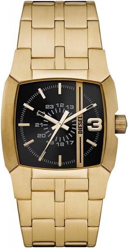 Diesel Cliffhanger Reloj para Hombre, Movimiento de Cuarzo a Tres Agujas con Correa de Silicona, Acero Inoxidable o Piel