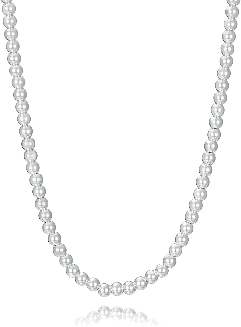 Viceroy Collar Mujer 14319C01000 – Acero Chapado en Plata 999 con Diseño de Bolas, 38+5 cm, Colección Laura Escanes