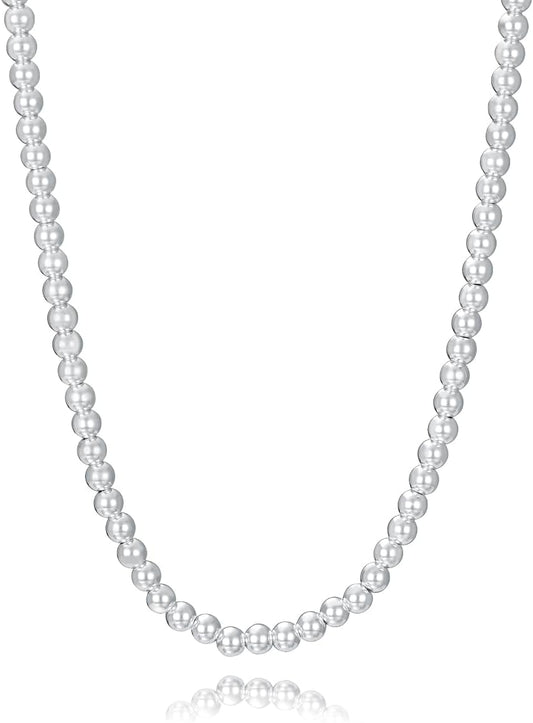 Viceroy Collar Mujer 14319C01000 – Acero Chapado en Plata 999 con Diseño de Bolas, 38+5 cm, Colección Laura Escanes