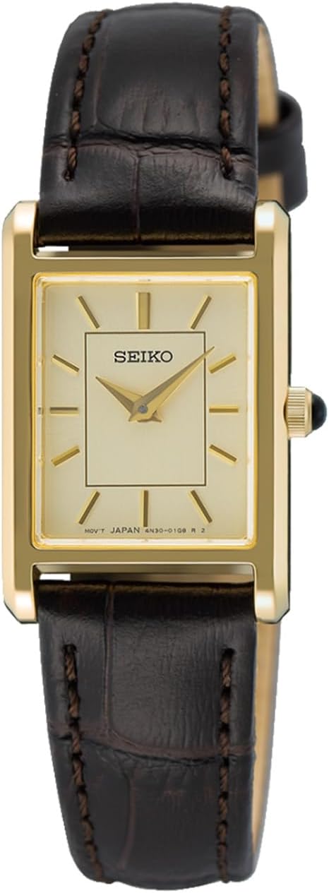 Seiko Reloj analógico para Mujer con Correa de Piel SWR110P1