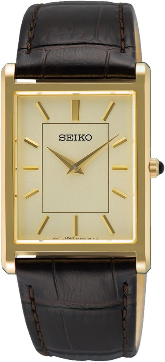 Seiko SWR106P1 - Reloj analógico para Hombre con Correa de Cuero