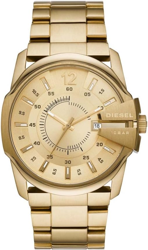 Diesel Master Chief Reloj para Hombre, Movimiento de Cuarzo con Correa de Silicona, Acero Inoxidable o Piel