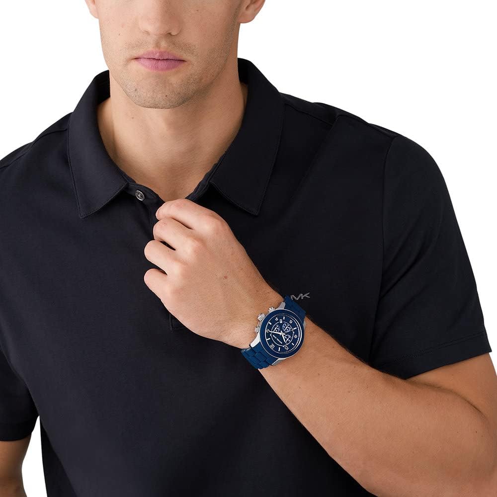 Michael Kors Reloj Runway para Hombre, Movimiento cronógrafo de Cuarzo con Correa de Acero Inoxidable