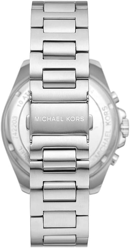 Michael Kors Brecken Reloj para Hombre, Movimiento cronógrafo con Correa de Acero o Piel