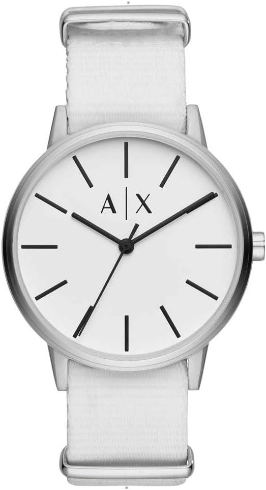 Armani Exchange Reloj para Hombre, Movimiento trifuncional de Cuarzo y Caja de 42 mm con Correa de Silicona o sintética