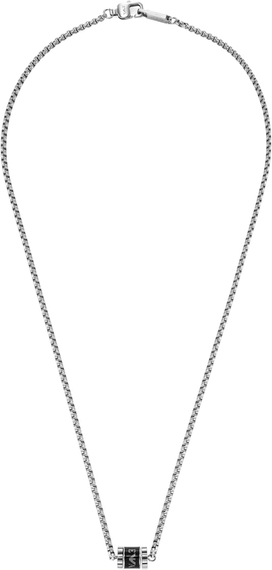 EMPORIO ARMANI Collar colgante para hombre en acero inoxidable con cierre de langosta